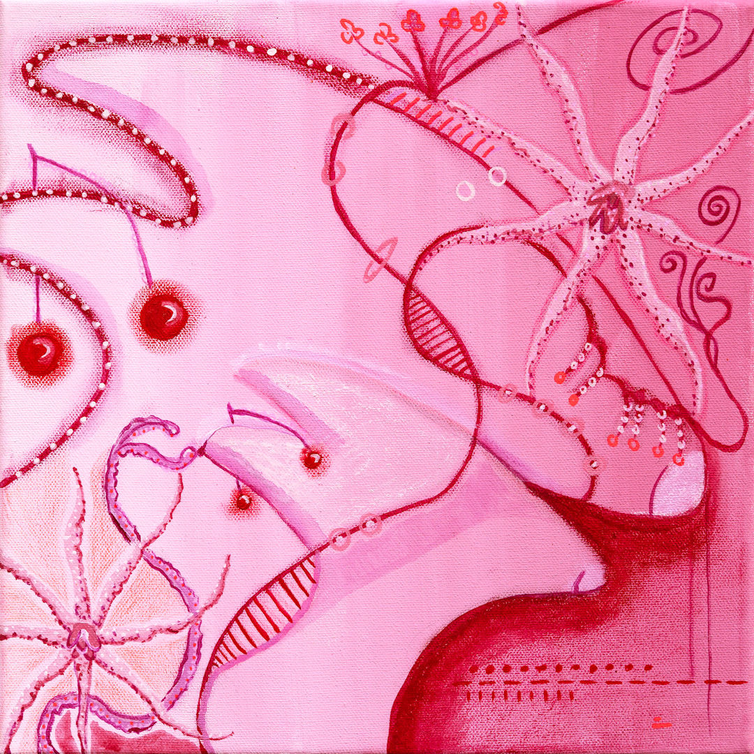 Naissance - 30cm x 30cm Original sur toile : 280€ TTC Print numéroté : 40€ TTC